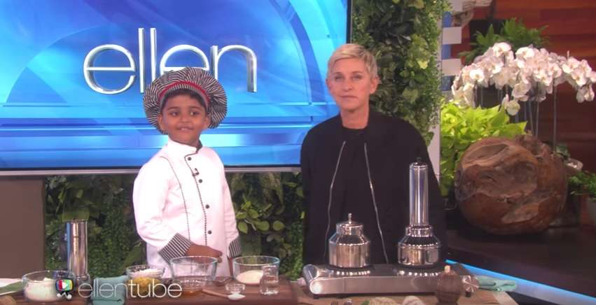 Gjashtëvjeçari indian gatuan me Ellen DeGeneres (Video)