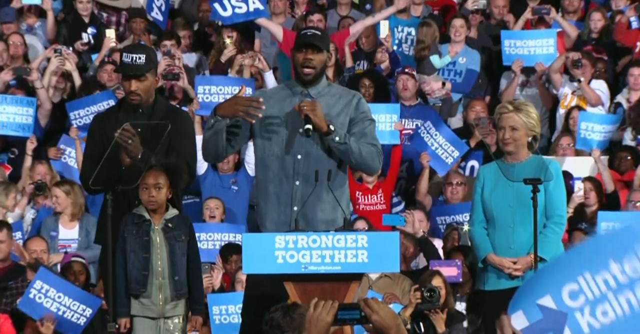 LeBron mbështet Hillary Clinton