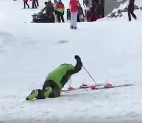 Ski në gjendje të dehur (VIDEO)