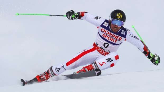 Skiatori Marcel Hirscher, kampion i sllallomit