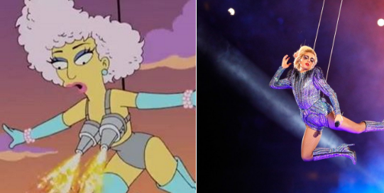 Lady Gaga në Super Bowl si në ''The Simpsons'' 2012!