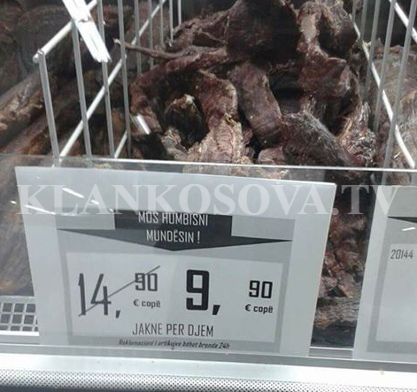Ofertë e çuditshme në një nga supermarketet e Kosovës (FOTO)
