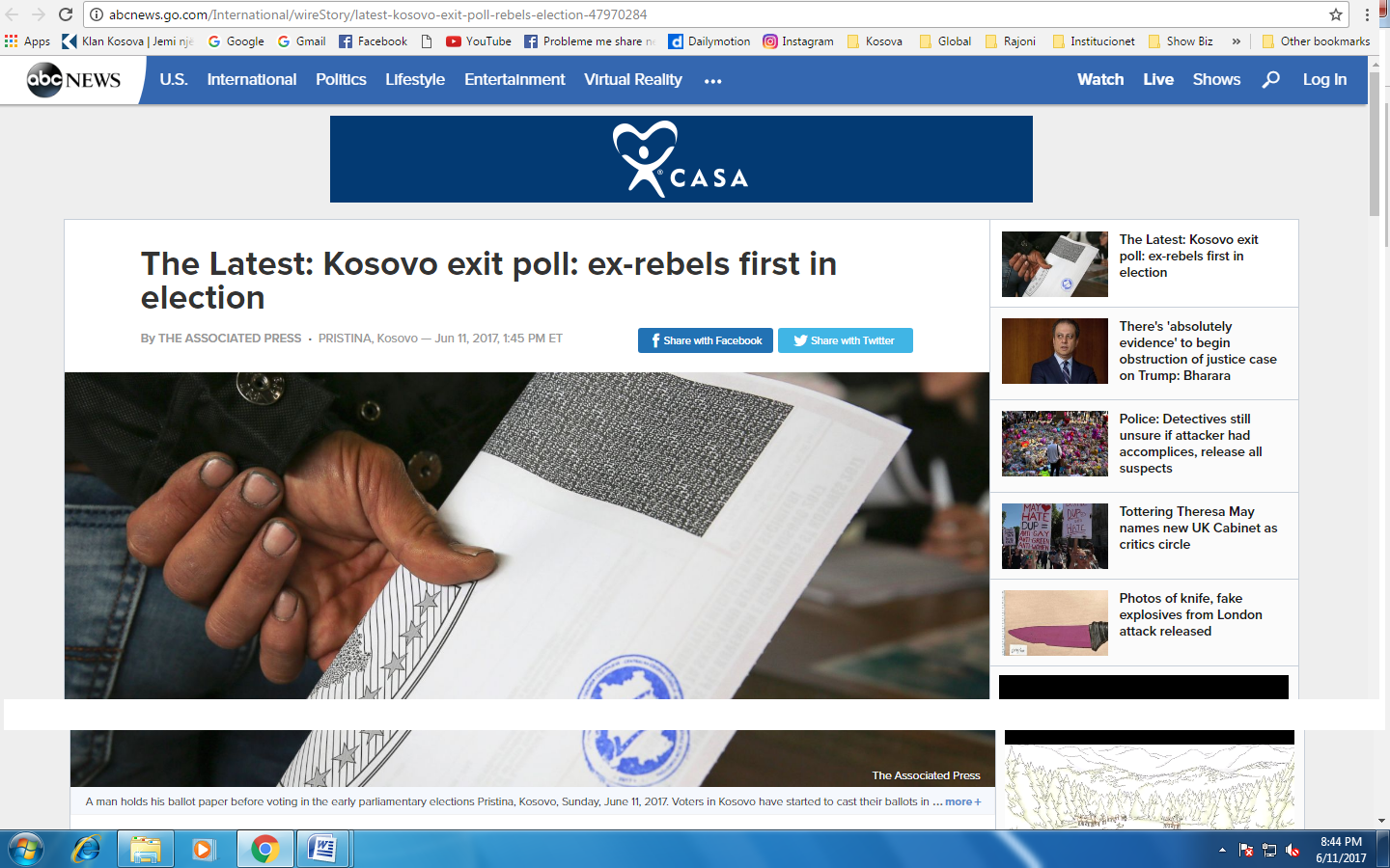 Lajmet për zgjedhjet qendrore të Kosovës në mediet e huaja