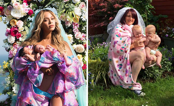 Prindërit po rikrijojnë fotografinë e Beyonce-s (FOTO)