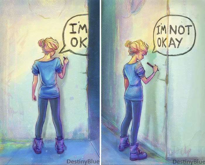Ilustrime të krijuara nga artistja që lufton me depresionin