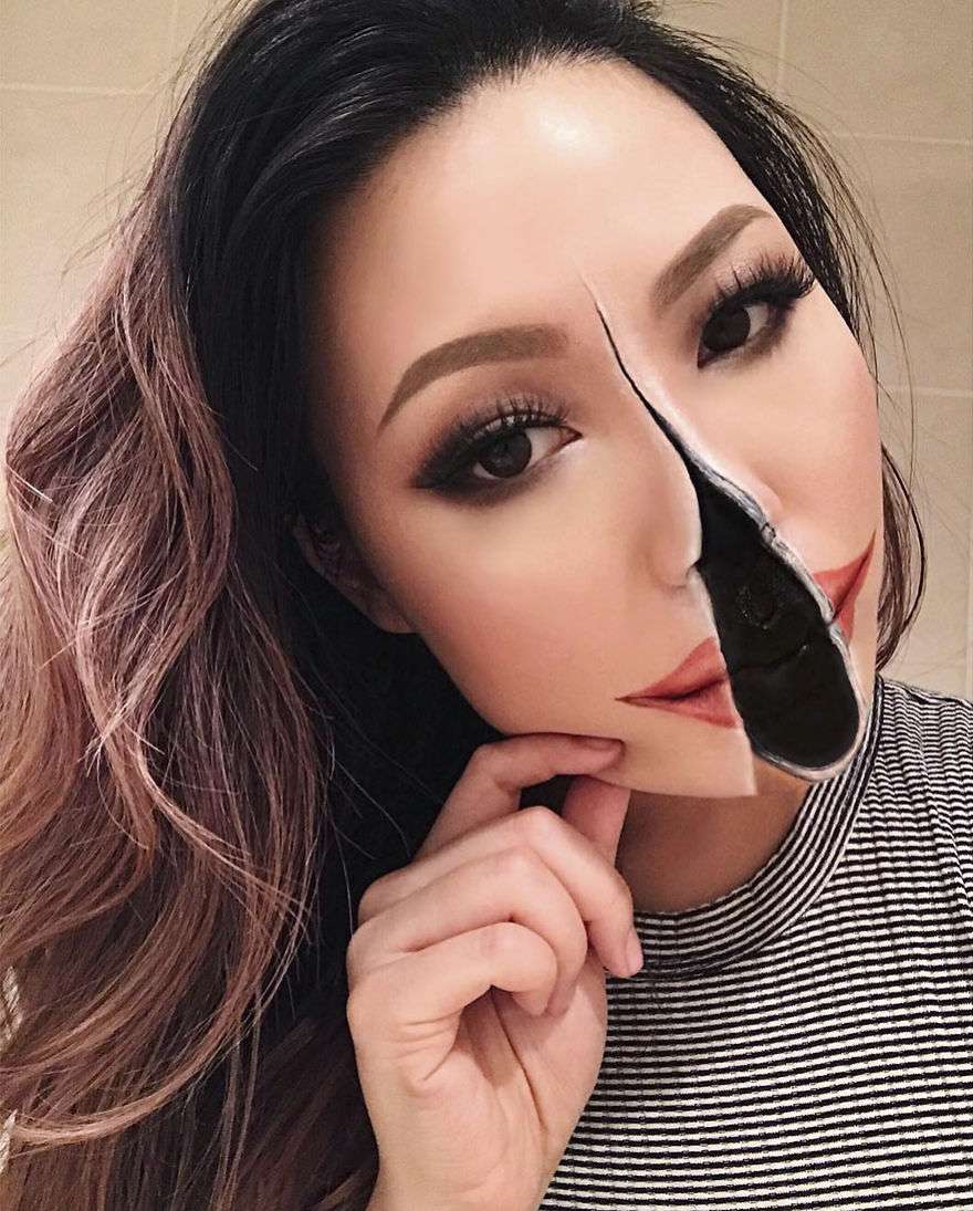 Gruaja e cila krijon iluzione optike me anë të grimit (FOTO)