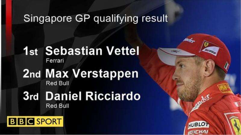 Sebastian Vettel në "pole position" në garat e Singapore
