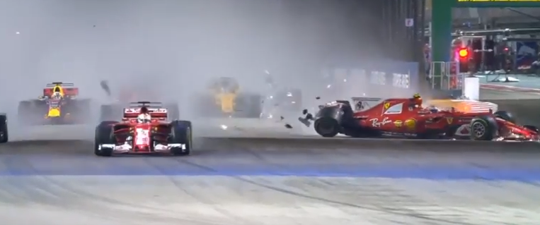 Momenti kur Vettel mbetet jashtë garës për Çmimin e madh të Singaporit (VIDEO)