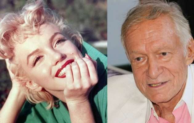 Hugh Hefner varroset afër Marilyn Monroe