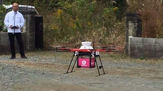 Banorët e një qyteti japonez furnizohen me ushqim përmes dronëve