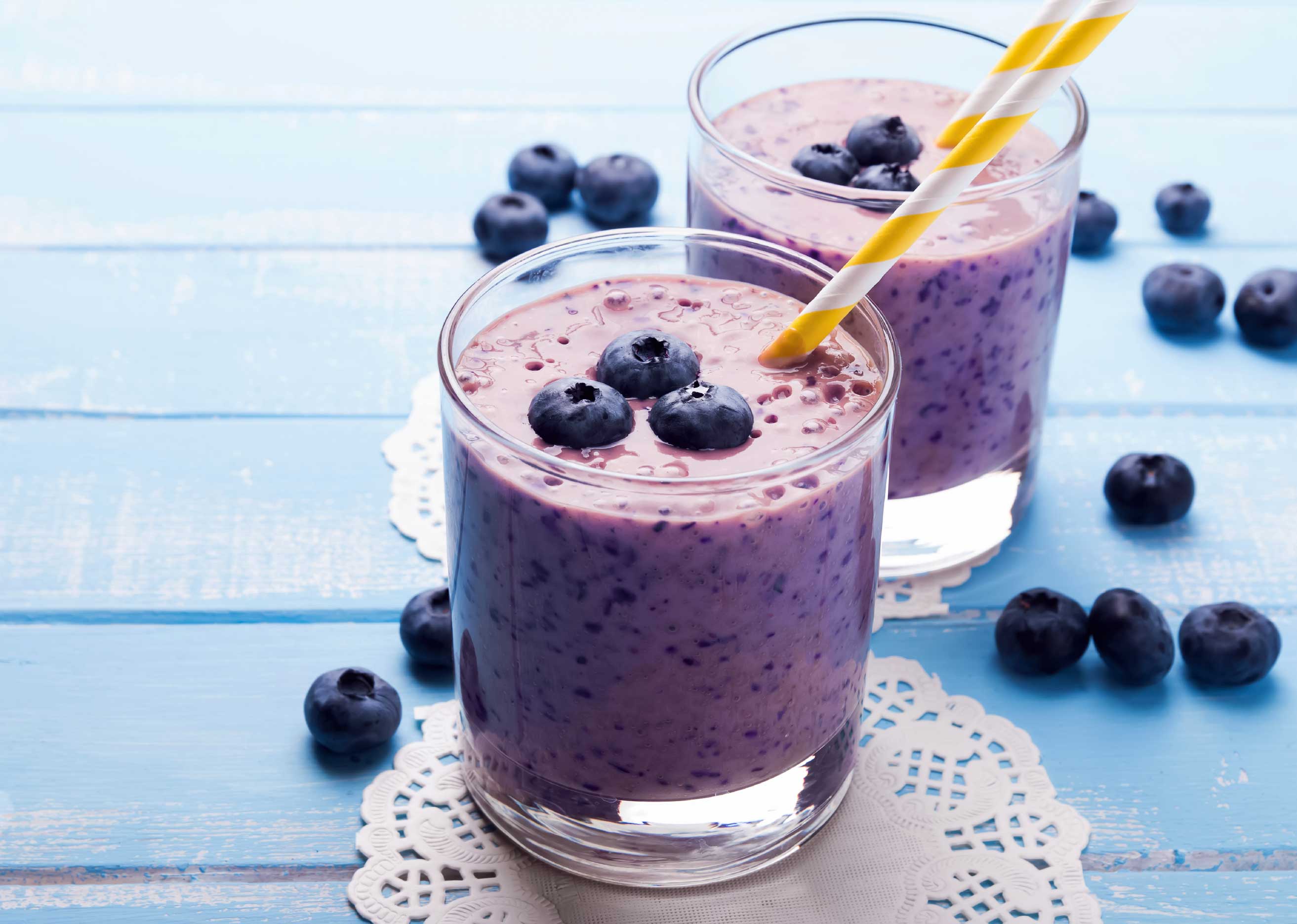 Smoothie me boronica për mëngjes
