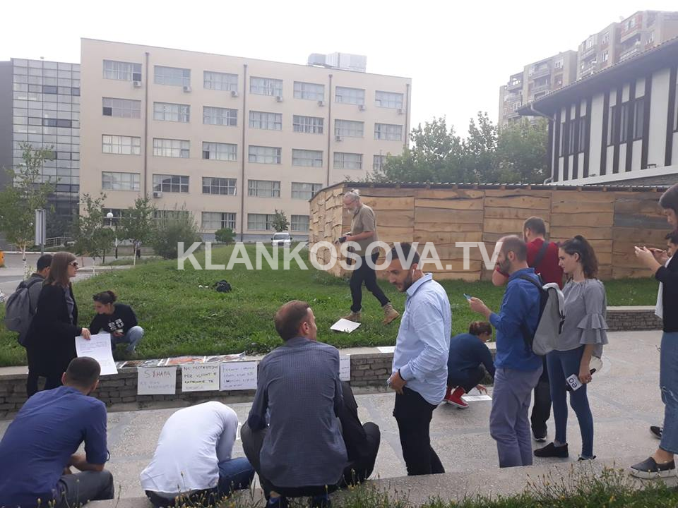 Organizata “Të bashkuar për kafshët” proteston kundër instalacionit me lopë të Sislej Xhafës