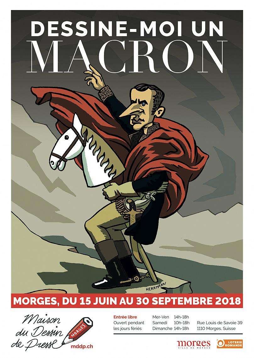 Mbi 100 karikatura për Macron të ekspozuara në Zvicër