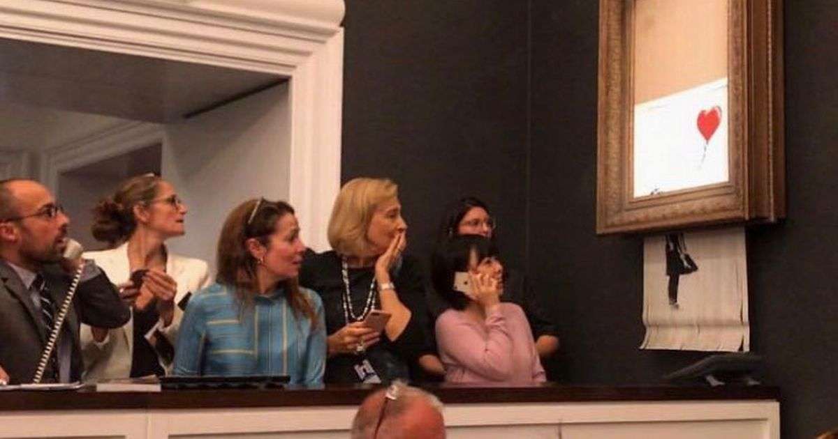 Piktura e Banksyt ‘vetë-shkatërrohet’ në mënyrë artistike (VIDEO)