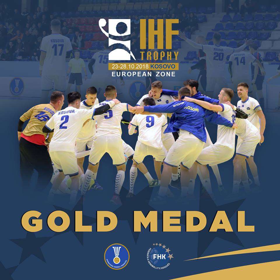 Kosova U20 në hendboll fiton medaljen e artë në IHF Trophy