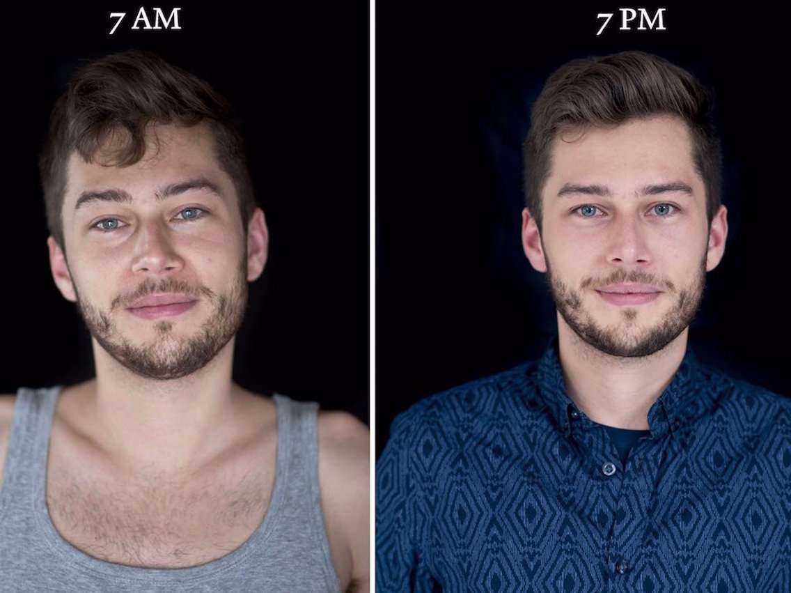 Fotografi që tregojnë dallimin e pamjes në mëngjes dhe në mbrëmje