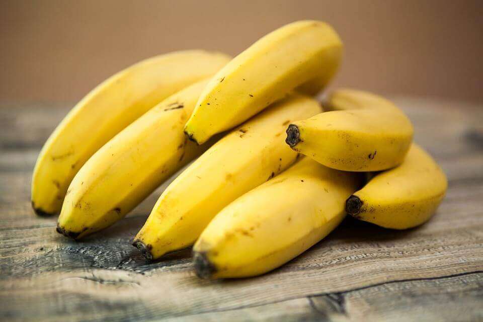 Luftoni aneminë duke ngrënë banane