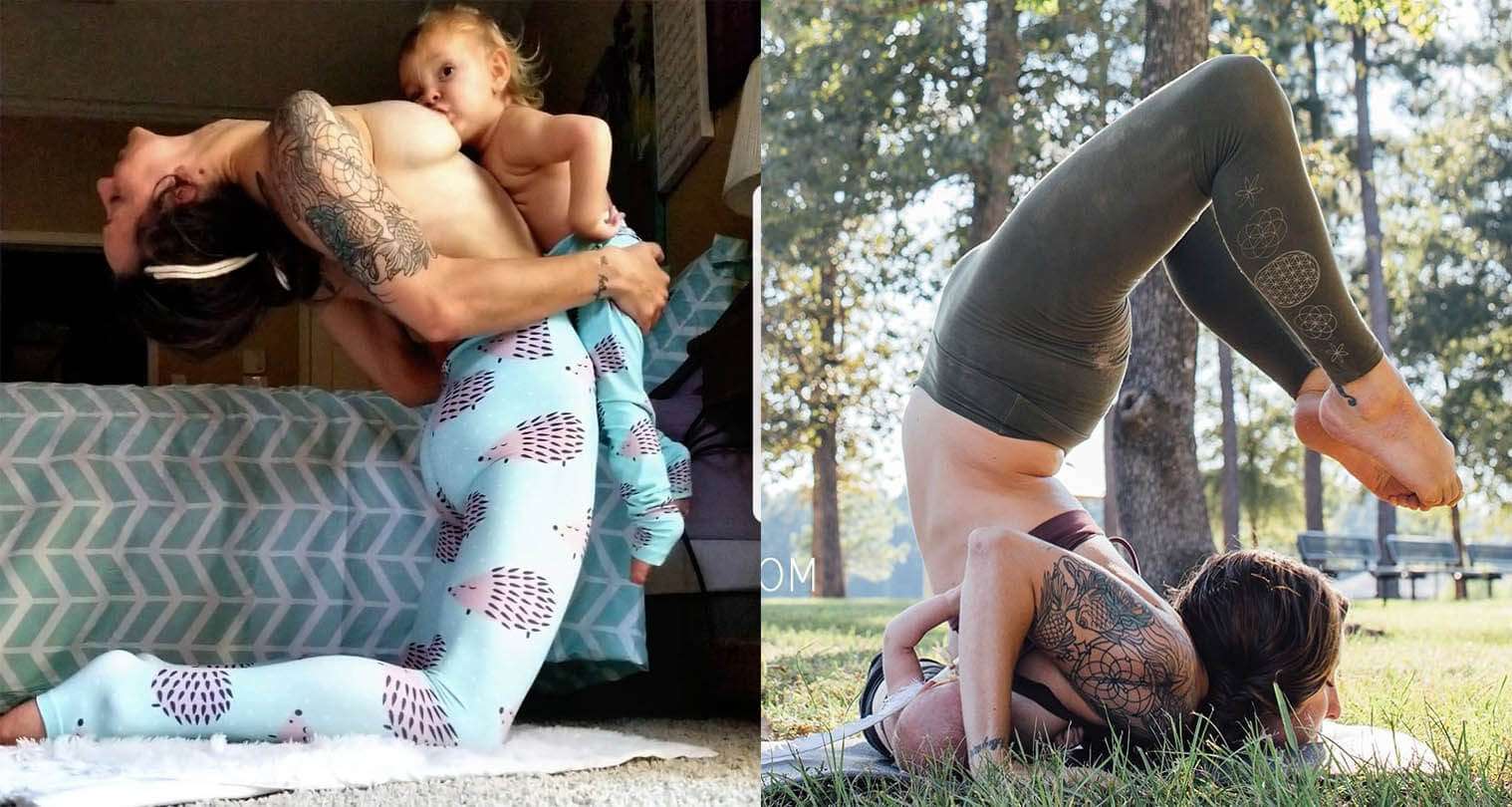 Mrekullia e ushqyerjes së fëmijëve me gji ndërsa praktikon joga (FOTO)