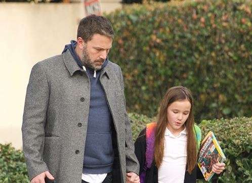 Affleck merr vajzën nga shkolla për herë të parë pas divorcit me Jennifer Garner