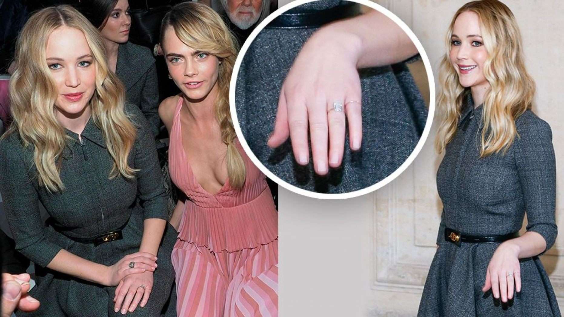 Jennifer Lawrence tregon unazën e fejesës në Javën e Modës në Paris