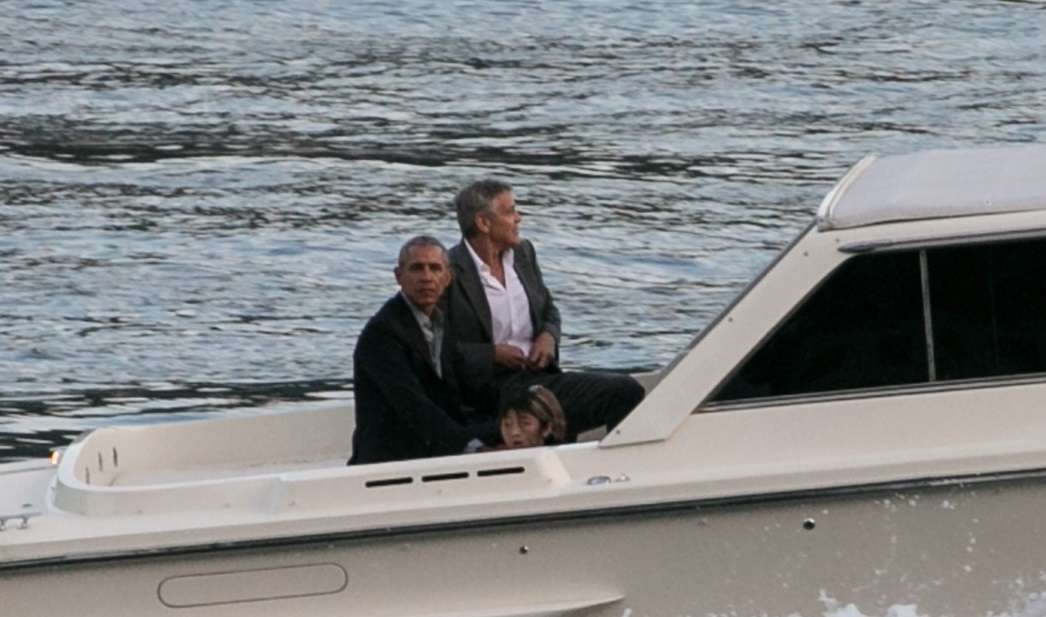 George Clooney dhe Barack Obama bashkë në Itali (FOTO) - Klan Kosova