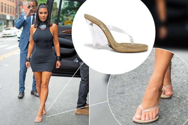 Kim Kardashian po mundohet ta krijojë trendin e saj të papuçeve me take