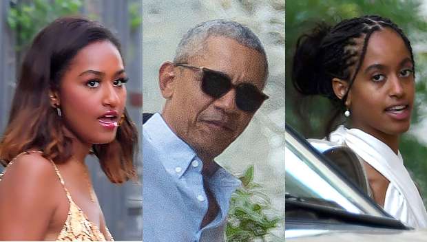 Obama e kalon Ditën e Babait në Francë me dy vajzat e tij të bukura