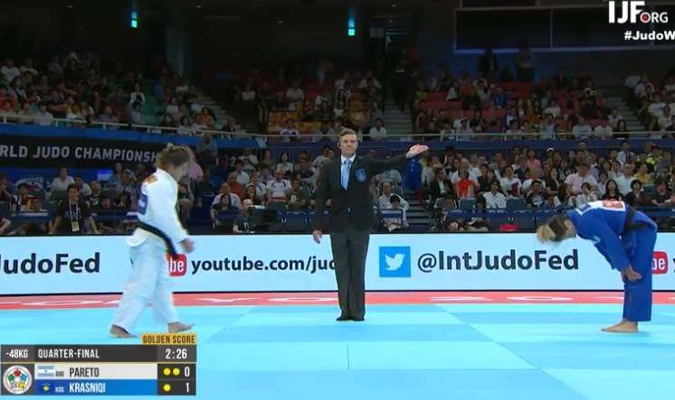 Distria Krasniqi kualifikohet në gjysmëfinalen e Kampionatit Botëror