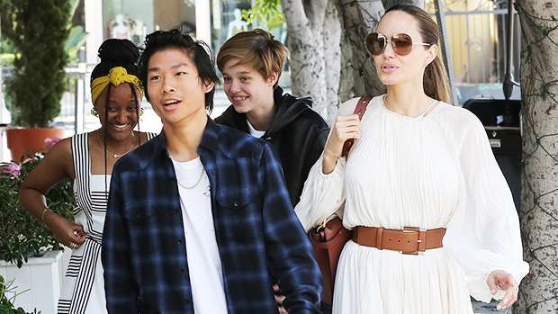 Angelina Jolie drekon në një restorant bashkë me tre fëmijët e saj