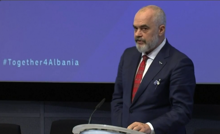 Rama në konferencën e donatorëve: Do doja që flamuri shqiptar të ngrihej në vend të atij britanik