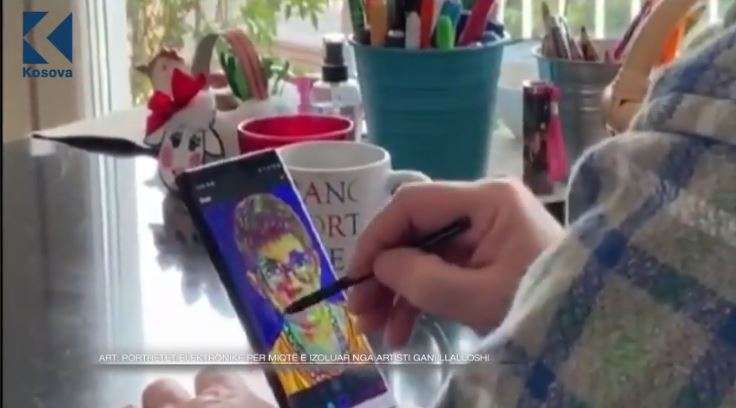 Portretet elektronike për miqtë e izoluar nga artisti Gani Llalloshi (VIDEO)