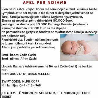 Dyvjeçari vuan nga leukemia, ka nevojë për ndihmën tuaj