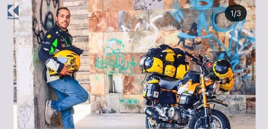 Andrea Sousa, portugezi që po tenton ta përshkojë botën me motiçikletë 125cc - tani edhe në Kosovë (VIDEO)