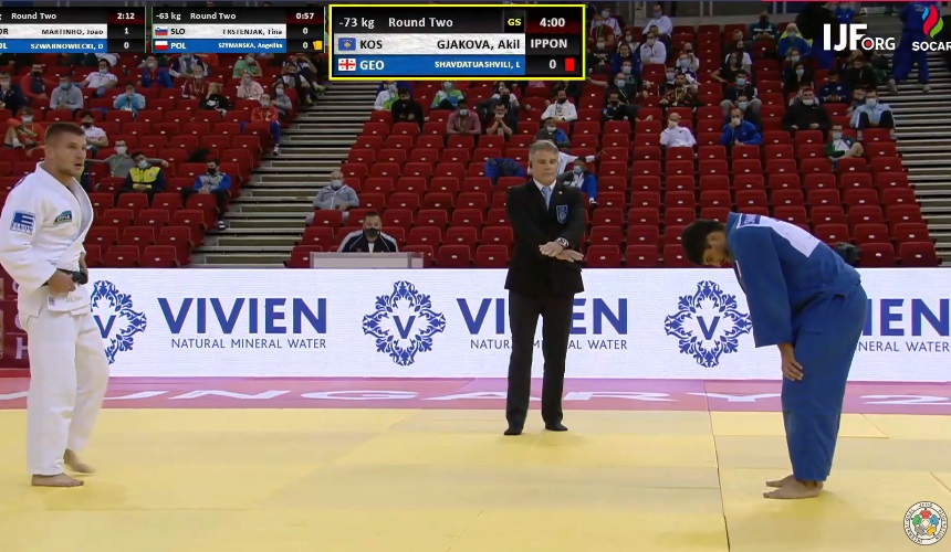 Edhe Akil Gjakova e mposht kundërshtarin gjeorgjianin me Ippon
