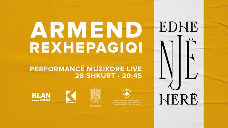 "Edhe një herë" Armend Rexhepagiqi vjen sonte me performancë muzikore në Klan Kosova