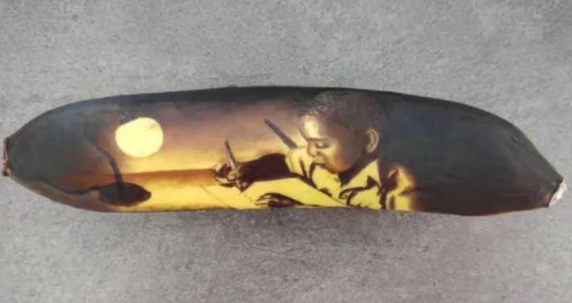 Art në lëvozhgën e bananes (FOTO)