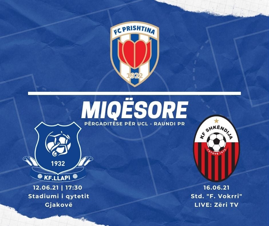 FC Prishtina do t’i zhvillojë dy ndeshje miqësore kundër Llapit dhe Shkëndijës