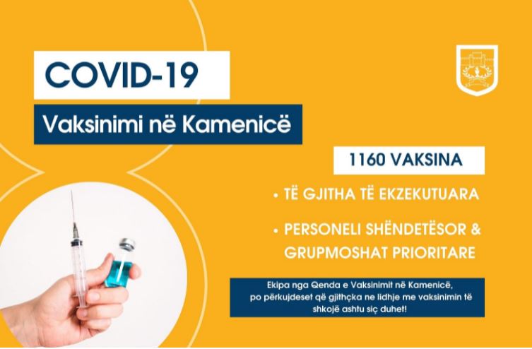 1160 të vaksinuar në Komunën e Kamenicës