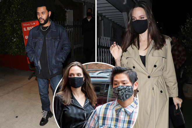 Në takimin me The Weeknd, Angelina Jolie e shoqëronte edhe djali i saj