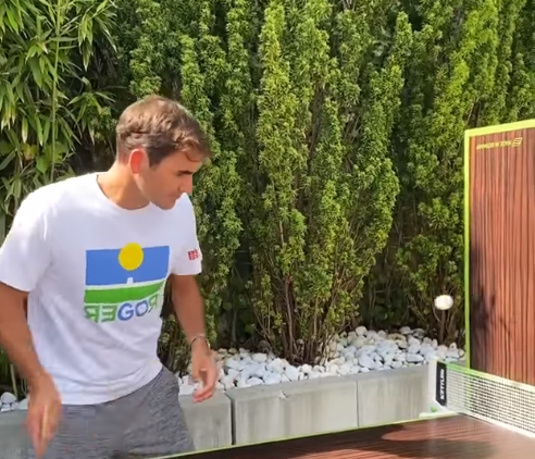 Federer si Forresti, luan bukur me ping pong (VIDEO)