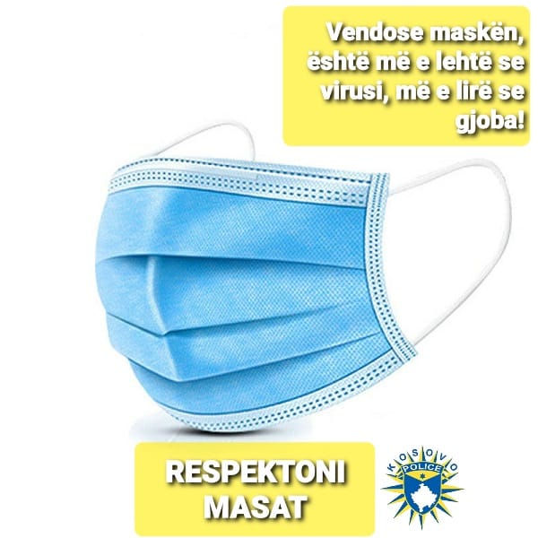 Policia bën thirrje: Vendose maskën, është më e lehtë se virusi, më e lirë se gjoba