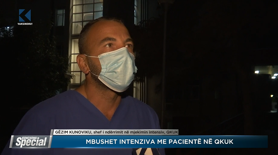 95 përqind e pacientëve në Intensivë janë të pavaksinuar