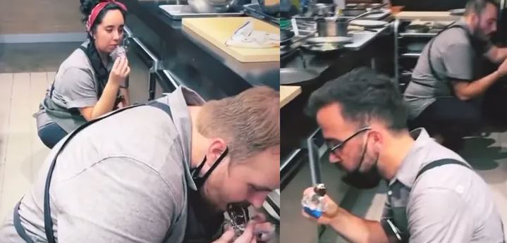Bëhet virale videoja e punëtorëve të restorantit që hanë për gazep (VIDEO)