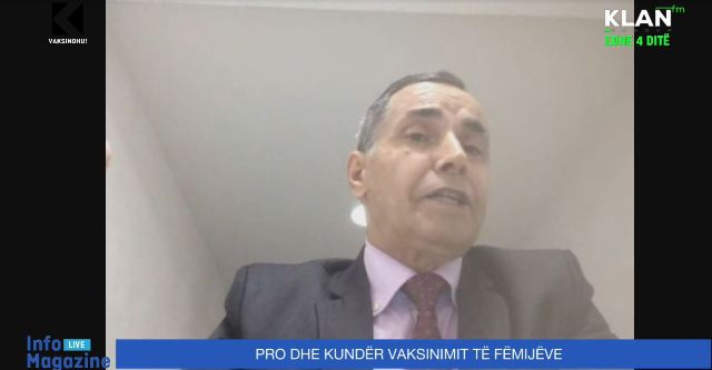 Infektologu Ramadani bën thirrje për vaksinimin e fëmijëve mbi moshën 12 vjeçare: S'ka efekte anësore