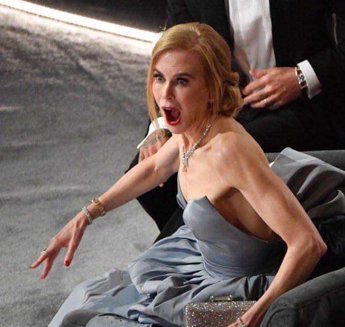 Bëhet meme reagimi i Nicole Kidman ndaj shuplakës në Oskar