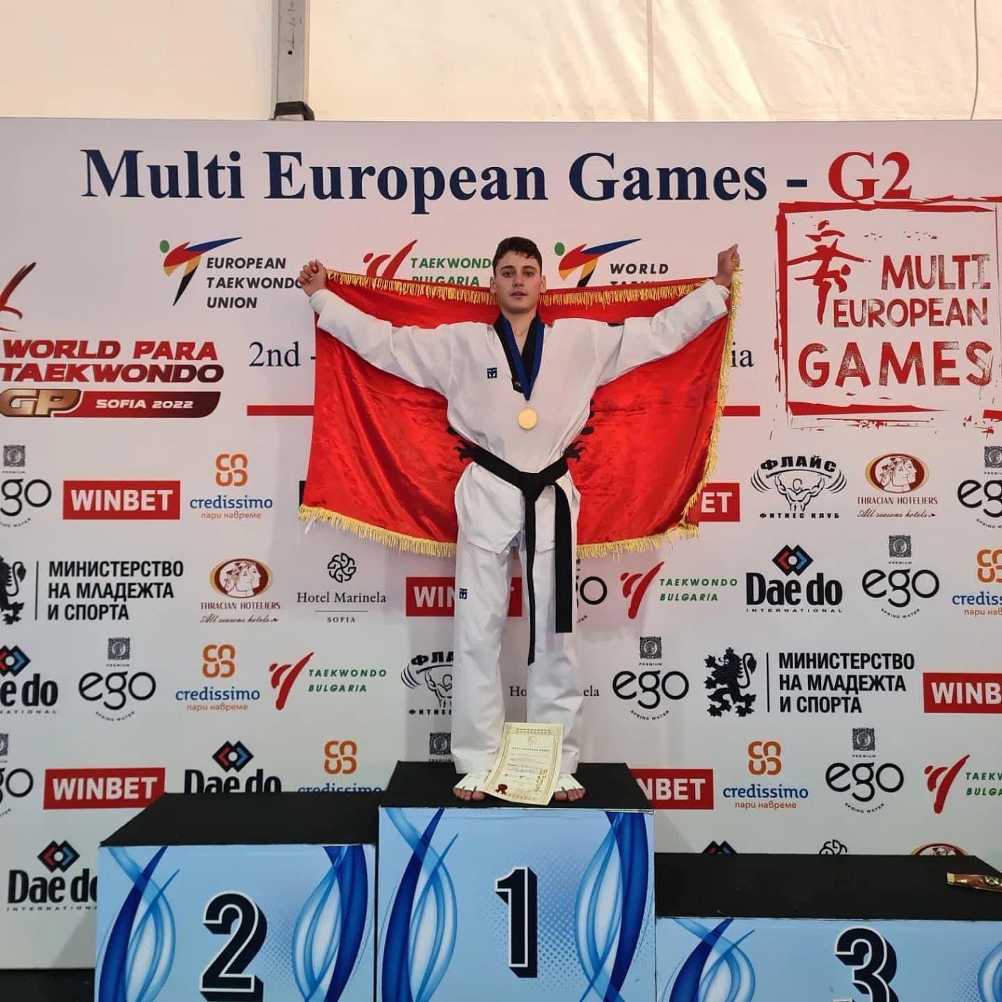 Ernest Merdanaj shpallet Kampion Europe në Taekwondo