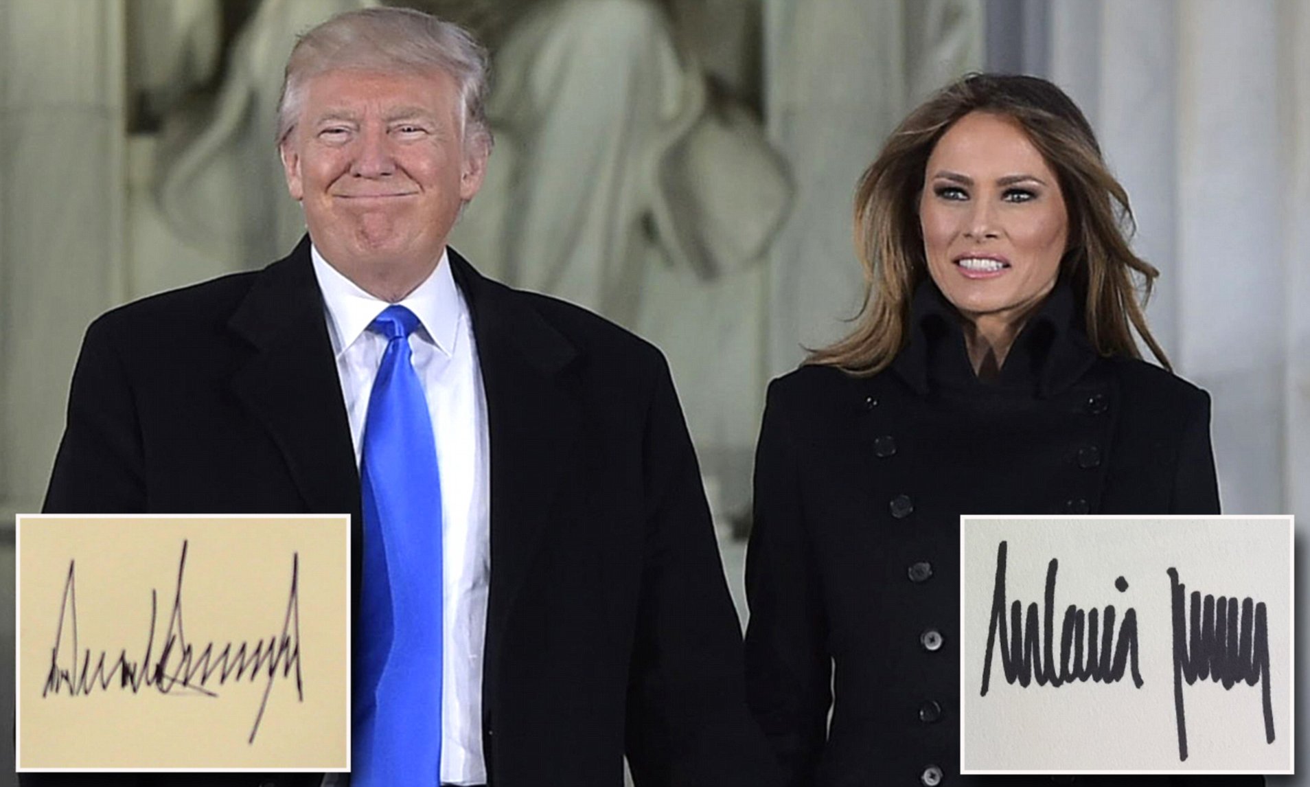 Sa të ngjashme janë nënshkrimet e Donald dhe Melania Trump (FOTO)
