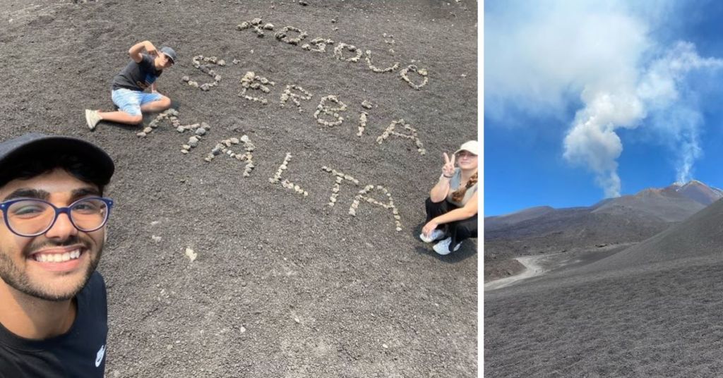 Të rinjtë vendosin emrin e Maltës pranë atij të Kosovës dhe Serbisë tek Gryka e Vullkanit, Etna