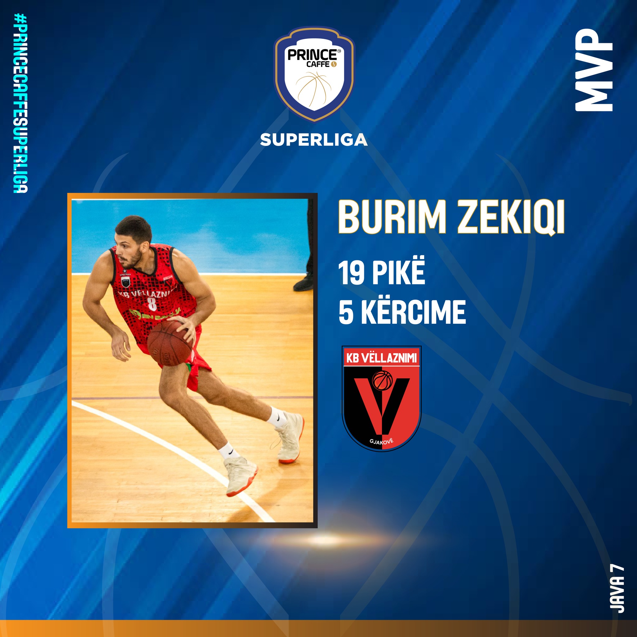Burim Zekiqi, MVP i xhiros së shtatë
