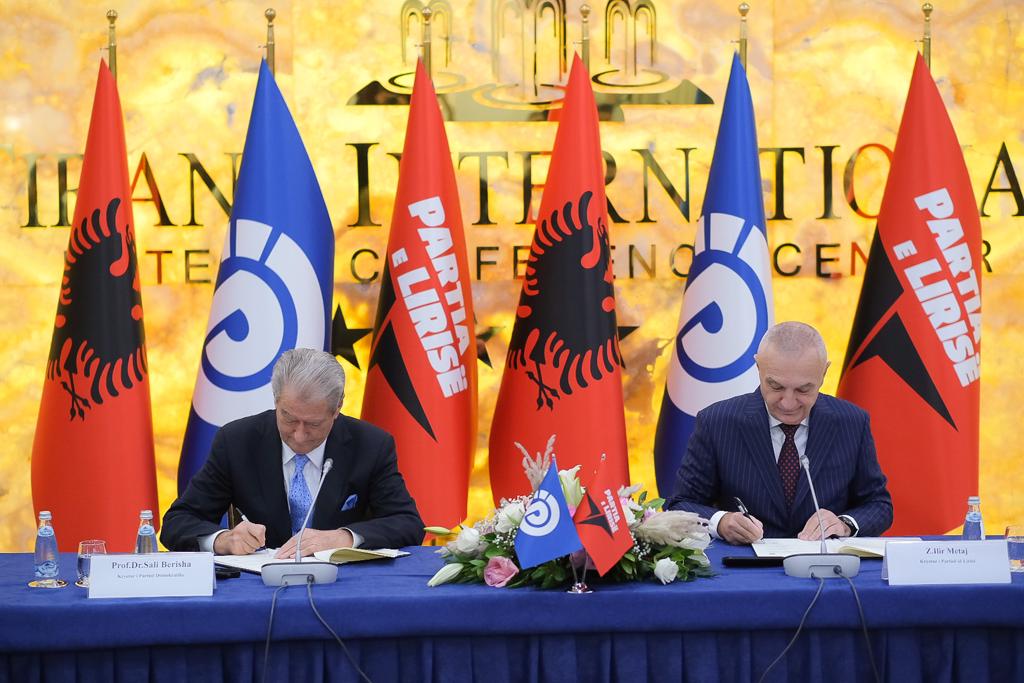 Berisha dhe Meta firmosin marrëveshjen paraelektorale